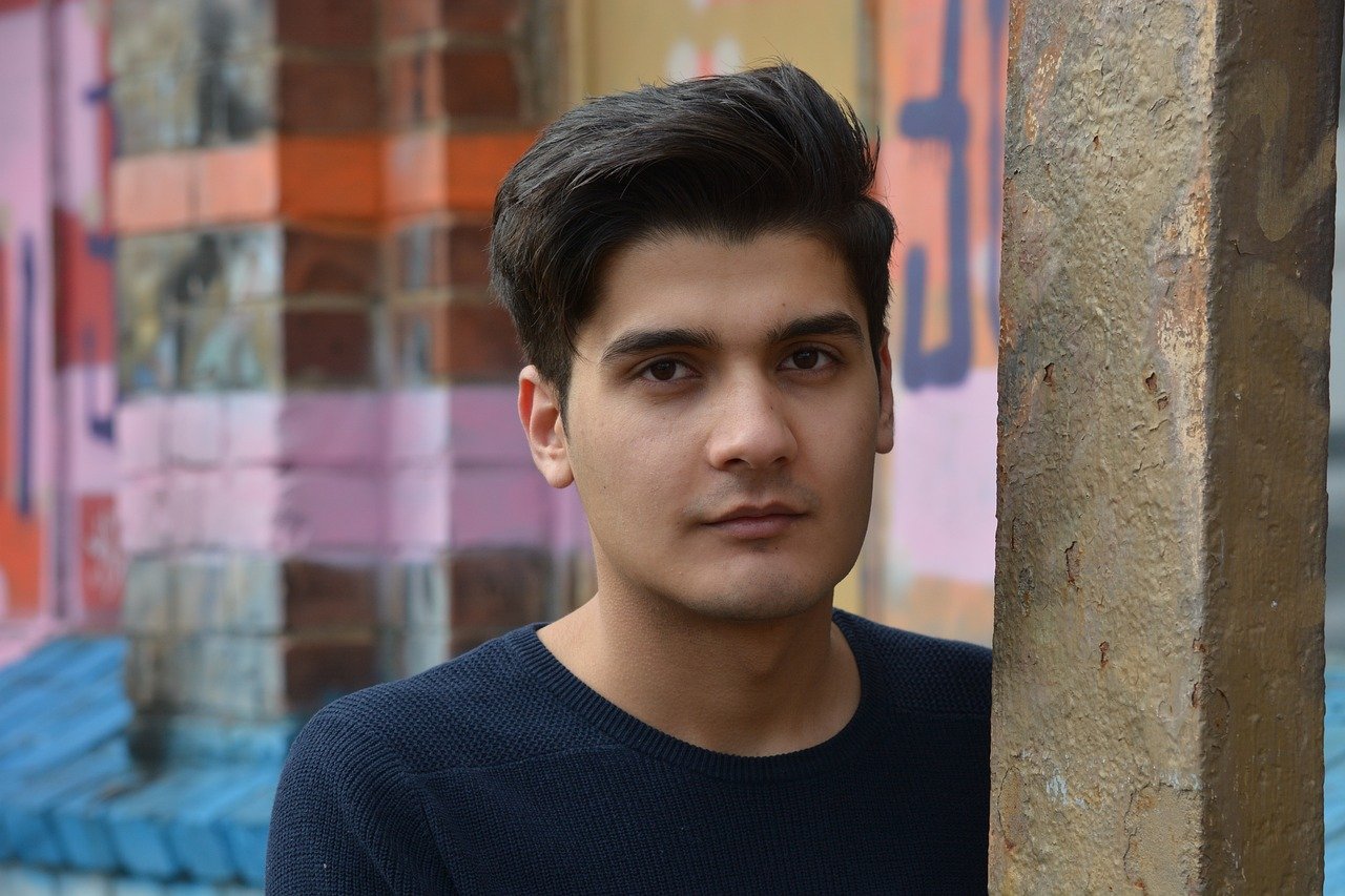 refugee, young man, portrait